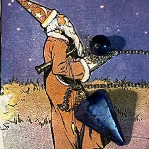 Black agate pendulum